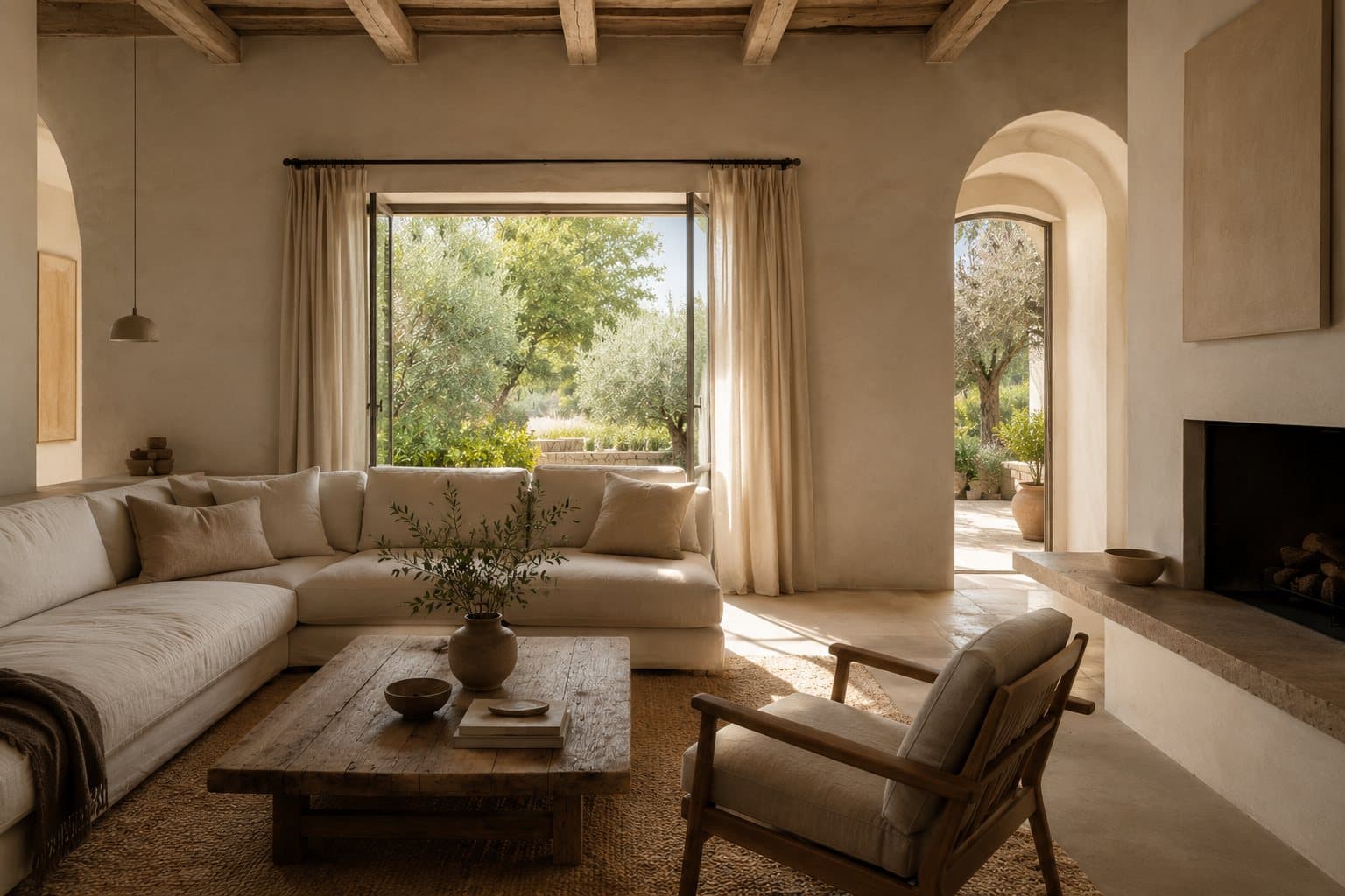 Ambiente domestico elegante ma realmente abitabile, con equilibrio tra arredi, luce e comfort.